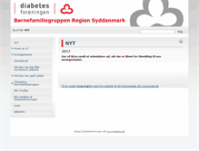 Tablet Screenshot of barnsyddanmark.diabetes.dk