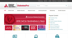 Desktop Screenshot of professional.diabetes.org