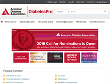 Tablet Screenshot of professional.diabetes.org