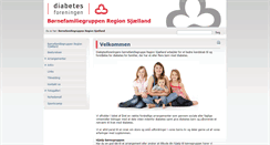 Desktop Screenshot of barnsjaelland.diabetes.dk