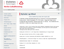Tablet Screenshot of herlev.diabetes.dk