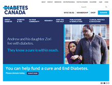 Tablet Screenshot of diabetes.ca